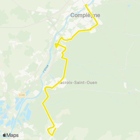 TIC - Réseau interurbain Compiègne - Saint Sauveur map