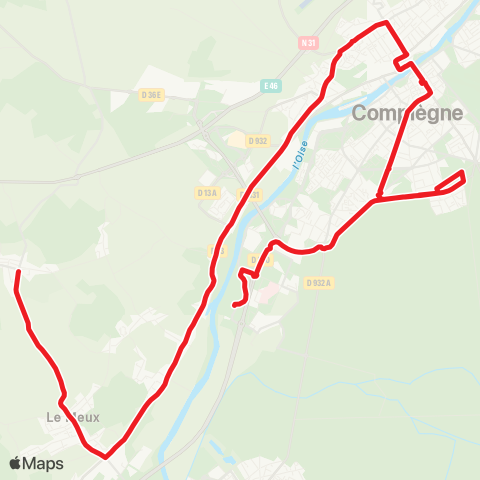 TIC - Réseau interurbain Compiègne - Jonquières map
