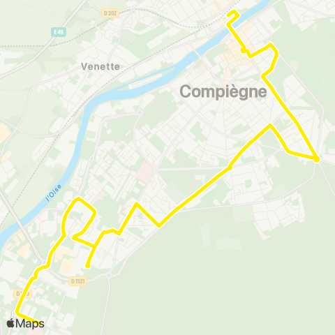 TIC - Réseau urbain Gare - Hôpital map