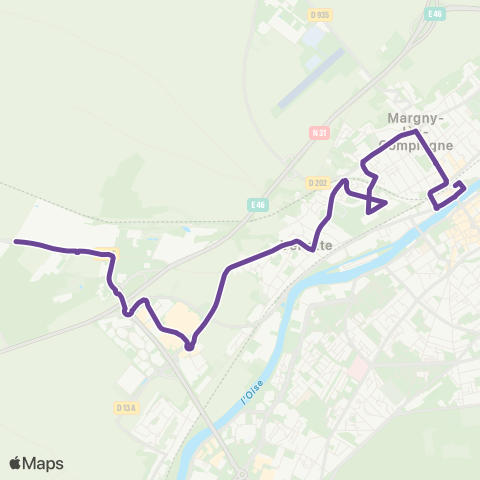 TIC - Réseau urbain Gare - Bois de Plaisance map