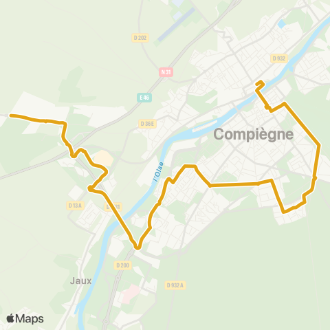 TIC - Réseau urbain Gare - Bois de Plaisance map