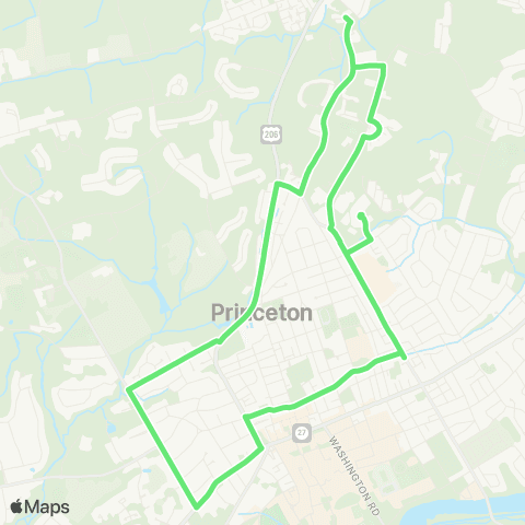 TigerTransit Princeton Earth Day Shuttle map