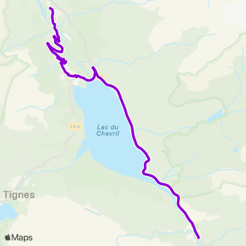 Navettes Station Tignes Tignes Boisses Brévières map