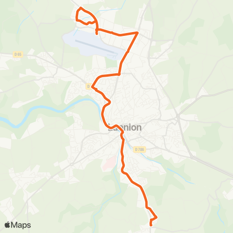 TILT Lannion Aéroport - Lannion Hôpital map
