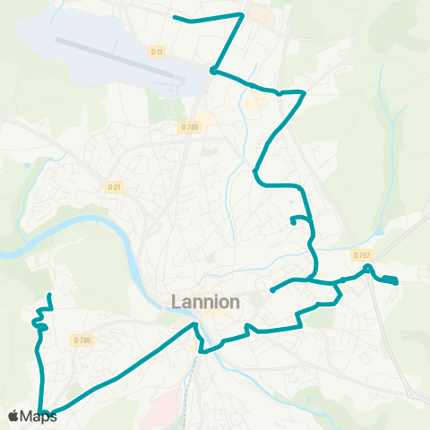 TILT Lannion Ampère - Lannion Roz ar gaved map