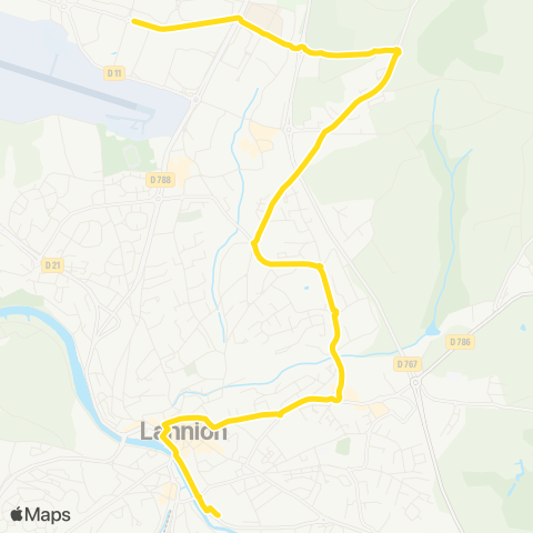 TILT Lannion Parking de Kermaria - Lannion Ampère map