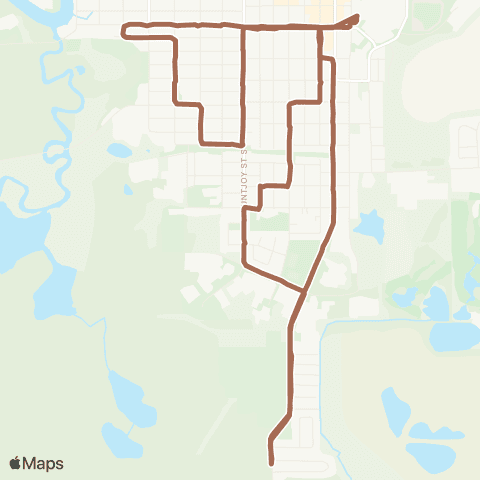 Timmins Transit Lee/Rea South map