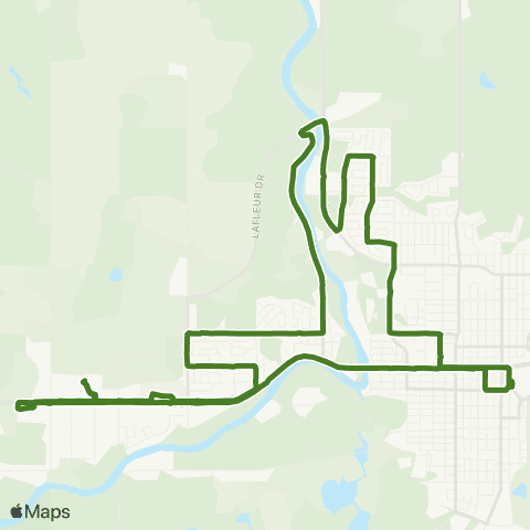 Timmins Transit Melrose/Riverside map