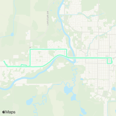 Timmins Transit Park/Riverside map
