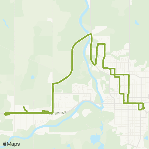 Timmins Transit Timmins/Porcupine Eastbound/Westbound map