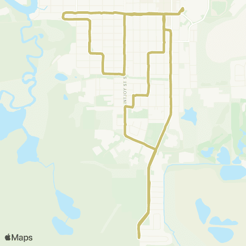 Timmins Transit Timmins North/South map