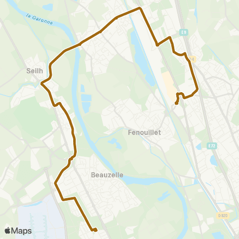 Tisséo Andromède Lycée / Fenouillet Ctre comm. - Entrée S. map