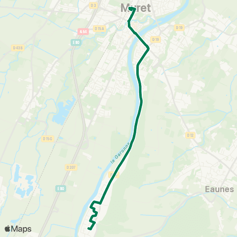 Tisséo Muret Gare SNCF - Parvis / Muret Estantens Eglise map