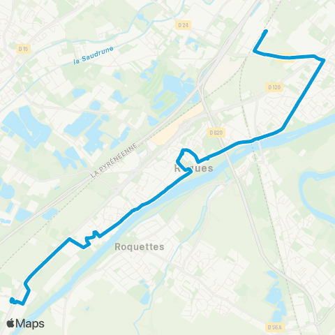 Tisséo Portet Gare SNCF / Muret Sans Souci map