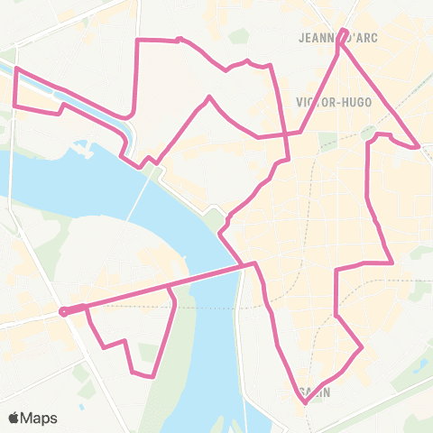 Tisséo Navette Centre Ville map