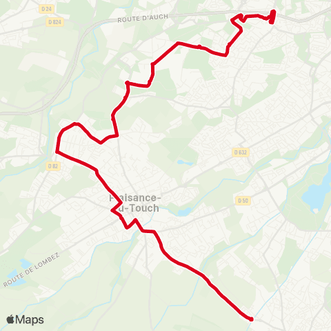 Tisséo Colomiers Gare SNCF / Plaisance Ousseau map