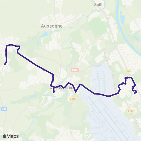 Tisséo Andromède Lycée / Mondonville Moulis map