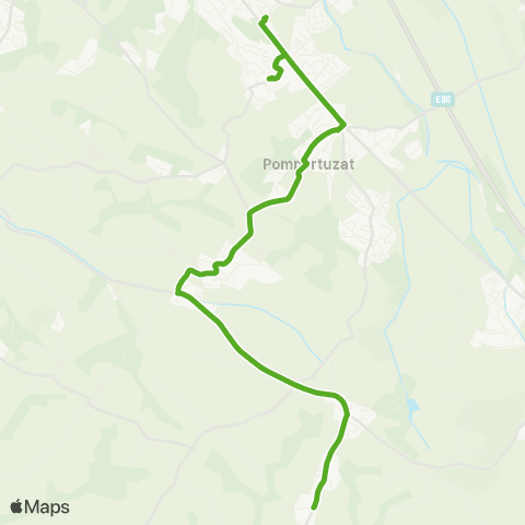 Tisséo Castanet-Tolosan / Montbrun-Lauragais Roumieu map