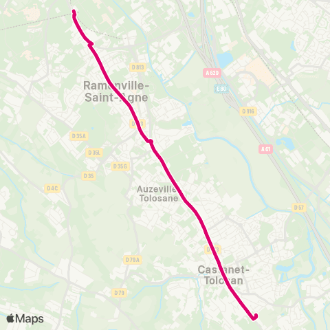 Tisséo Uni Paul Sabatier / Castanet-Tolosan map