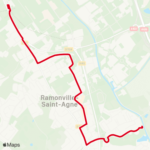 Tisséo Uni Paul Sabatier / Ramonville Port S. map