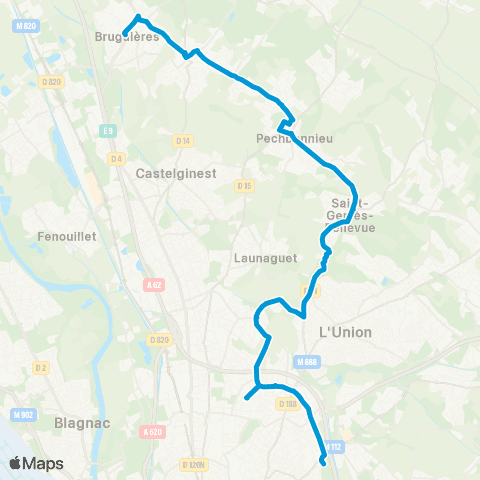 Tisséo Argoulets / Gratentour Gravette map