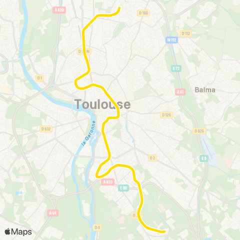 Tisséo Borderouge / Ramonville map