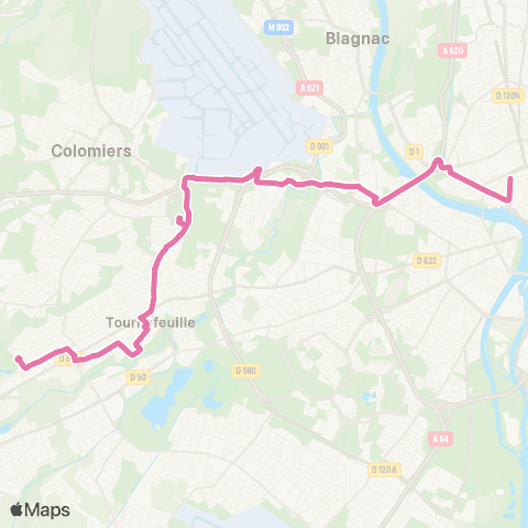 Tisséo Tournefeuille Lycée / Compans-Caffarelli map