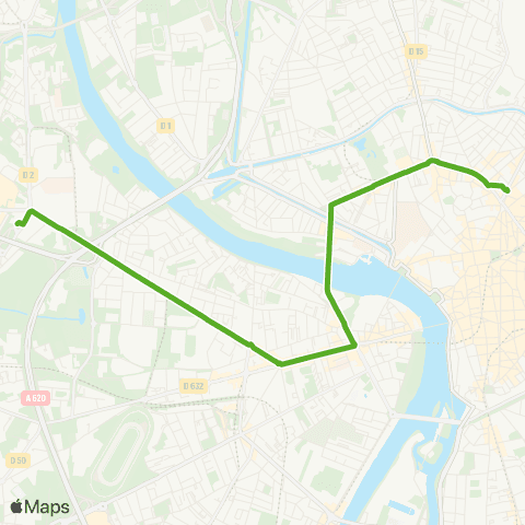 Tisséo Jeanne d'Arc / Pelletier Purpan map