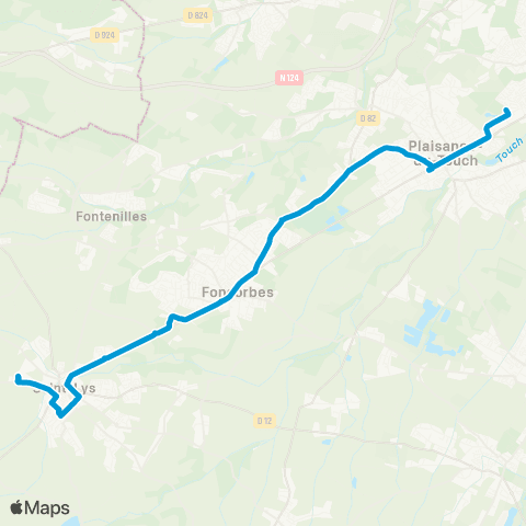 Tisséo Tournefeuille Lycée / St-Lys Rossignols map