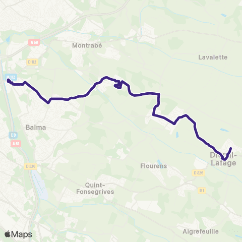 Tisséo Balma - Gramont / Drémil Stade map