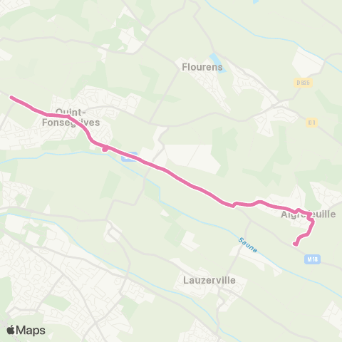 Tisséo Balma Ribaute / Aigrefeuille Clos Marelle map