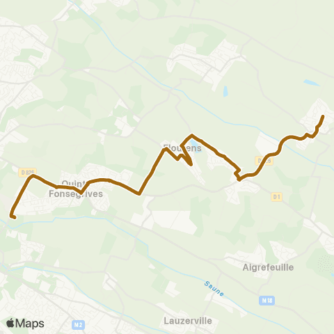 Tisséo Fonsegrives Entiore / Drémil Stade map
