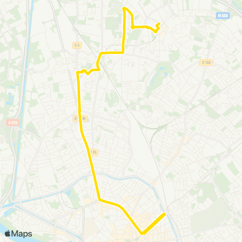 Tisséo Borderouge / Jean Jaurès map