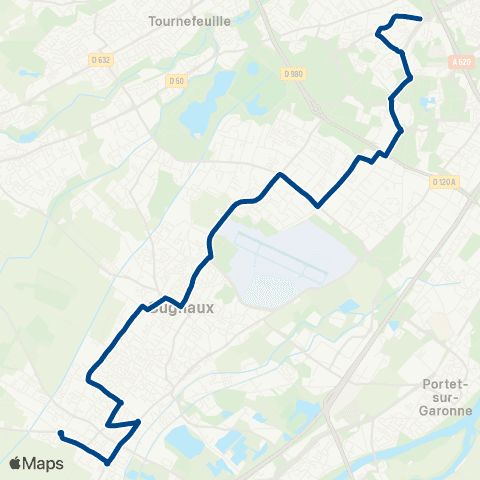 Tisséo Cité Scolaire Rive Gauche / Frouzins Complexe Sportif map