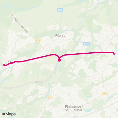 Tisséo Colomiers Gare SNCF / Léguevin Salle Polyvalente map