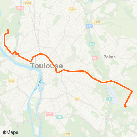 Tisséo Sept Deniers - Salvador Dali / Fonsegrives Entiore map