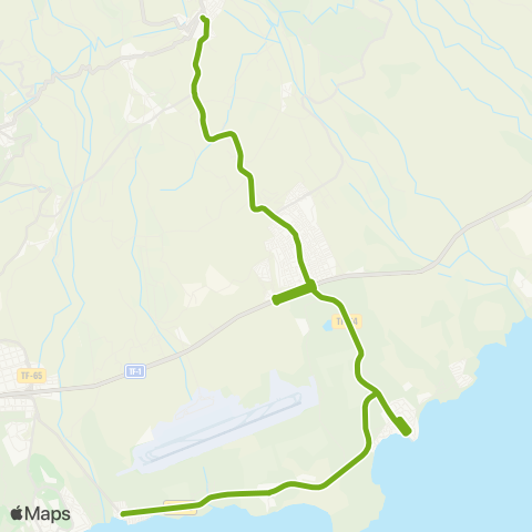 TITSA Granadilla San Isidro el Médano map