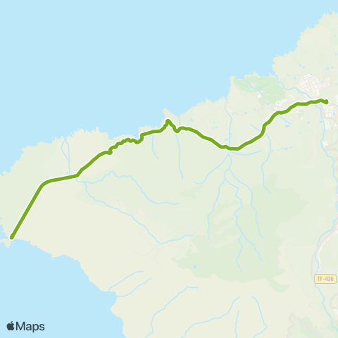 TITSA Buenavista Punta de Teno map