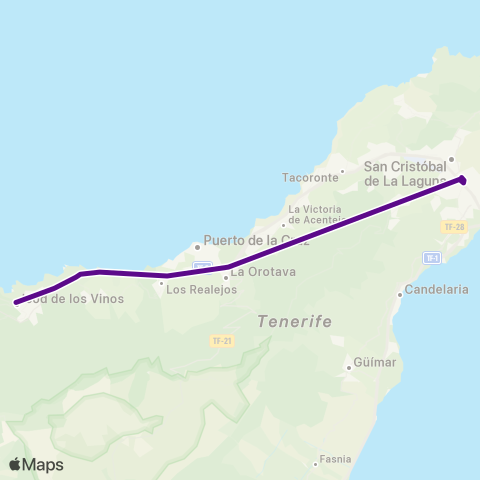 TITSA Lanzadera Ull Icod Campus de Guajara map