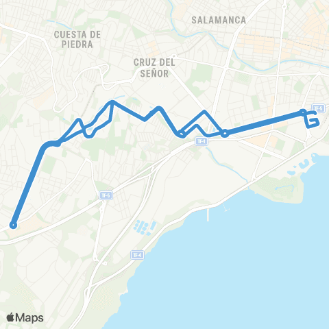 TITSA Intercambiador Camino del Hierro Ofra Intercambiador map