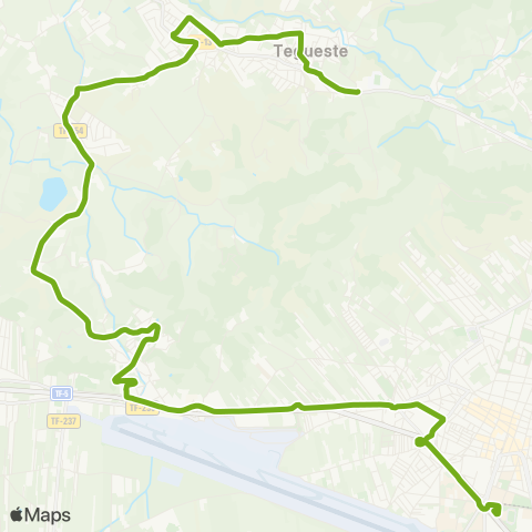 TITSA La Laguna Tegueste por el Socorro map