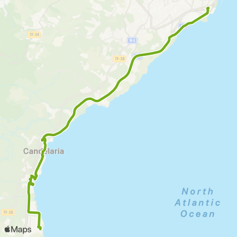 TITSA Santa Cruz las Caletillas Candelaria map