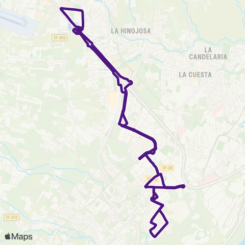 TITSA Intercambiador Laguna el Cardonal Taco San Matías map