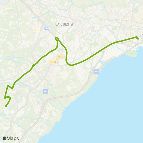 TITSA Intercambiador Santa Cruz la Gallega Directo map