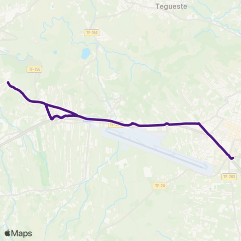 TITSA Intercambiador Laguna Guamasa Garimba map