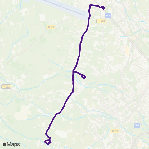 TITSA Intercambiador Laguna los Baldíos Llano del Moro map