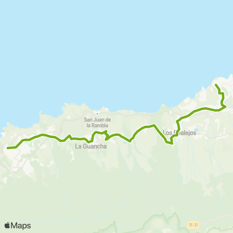 TITSA Icod de los Vinos Enlace los Realejos map