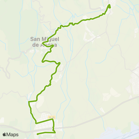 TITSA Granadilla San Miguel Aldea Blanca las Chafiras map