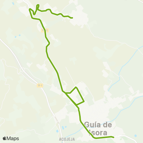 TITSA Chiguergue Estación Guía de Isora map