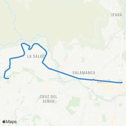 TITSA Plaza Weyler Barrio la Salud Cuesta Piedra map